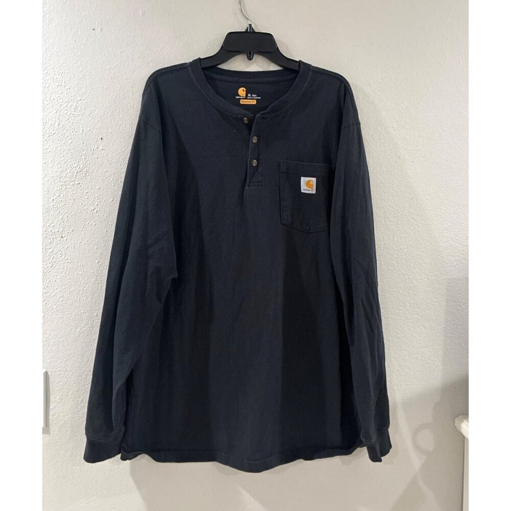 Carhartt Men's Original Fit Heavyweight Long-Sleeve Pocket Henley Shirt Tall XL